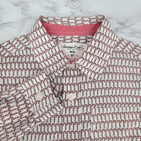 Sovereign Code Candy Cane Home Alone W1749 Holiday Christmas  Button Down Shirt - Picture 7 of 11